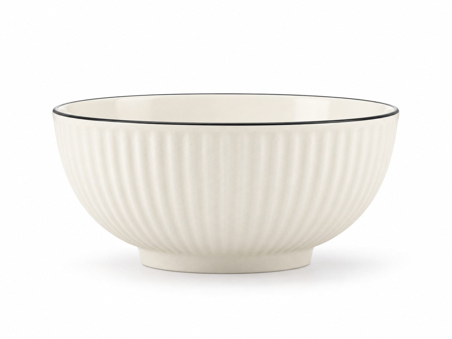 Cuenco - Bol Porcelana borde negro