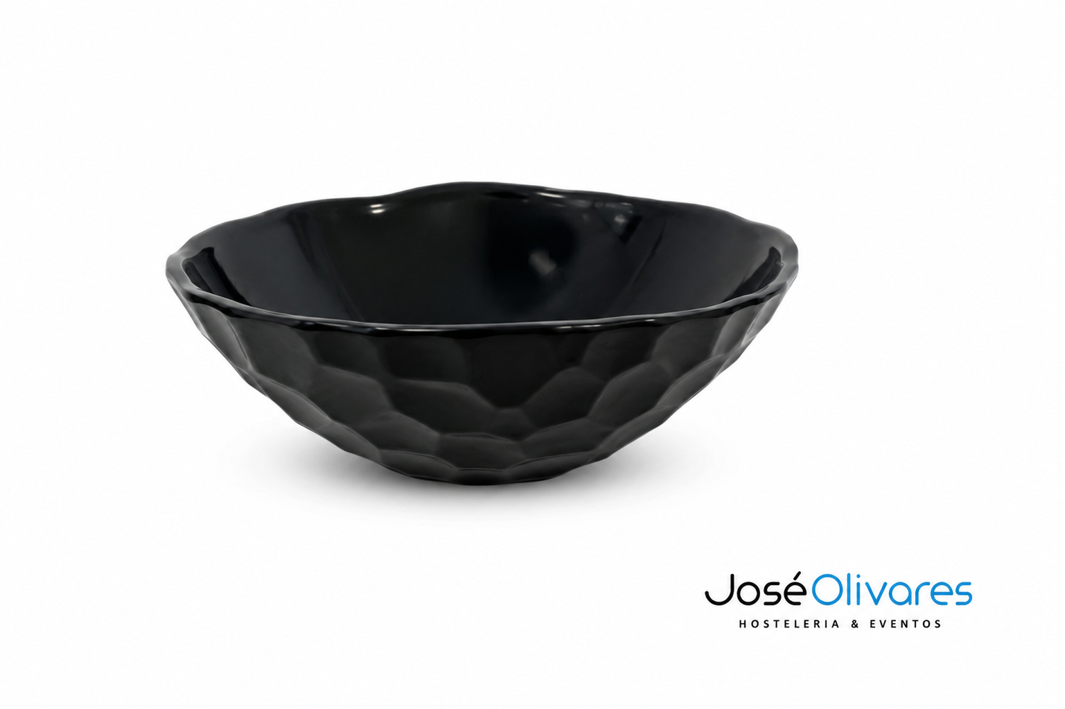 Bol Moderno Redondo Negro de 31 Cm